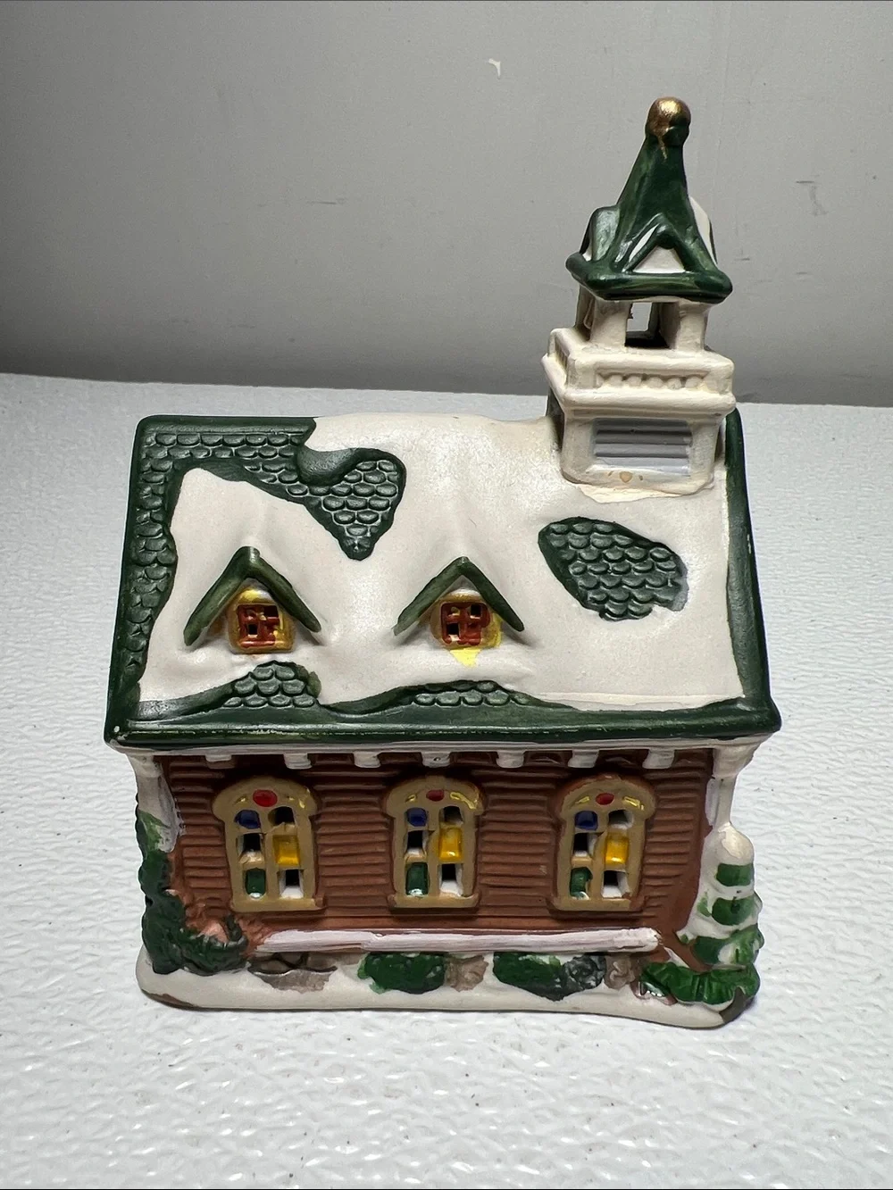 Porcelain Christmas Church and School